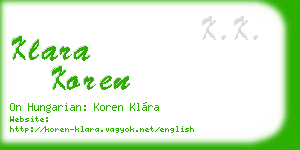 klara koren business card